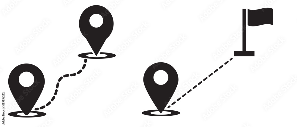 Poster map pin icon. location pin place marker. location icon. map marker pointer icon set. gps location sy