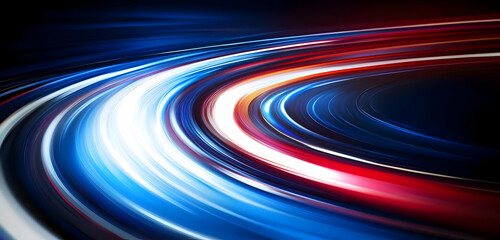 Dynamic Speed Light Trails on Dark Background