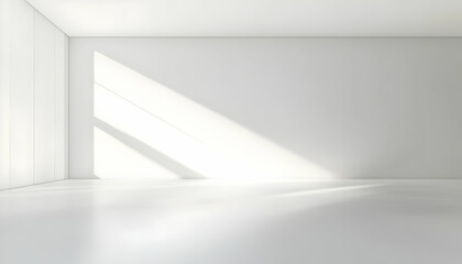 Bright Minimalist Room with Blurred Light Rays