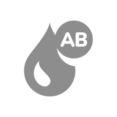 Blood type vector icon. Blood drop or droplet symbol.