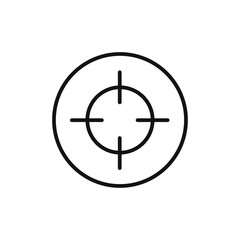 Aim icon Thin line art isolated