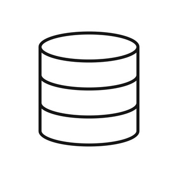 recommend clip art: Database icon Thin line art isolated