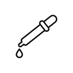 Eye dropper icon Thin line art isolated