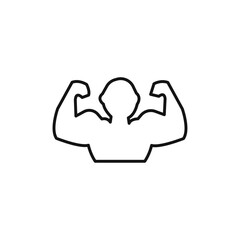 Gym icon Thin line art isolated