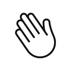 Hand icon Thin line art isolated