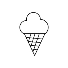 Ice Cream icon Thin line art isolated