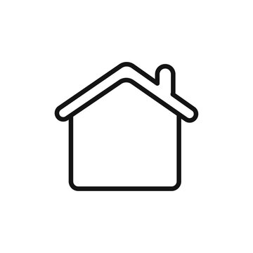 recommend clip art: House icon Thin line art isolated