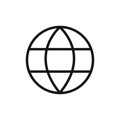 Language icon Thin line art isolated