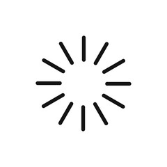 Fototapeta premium Loading icon Thin line art isolated