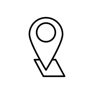 recommend clip art: Located icon Thin line art isolated