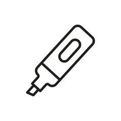 Marker icon Thin line art isolated