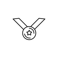 Medal icon Thin line art isolated