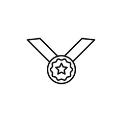 Medal icon Thin line art isolated