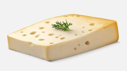 Monterey Jack isolated on transparent background