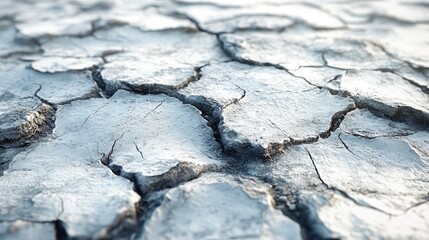 Dry, cracked earth surface indicating drought or arid conditions.