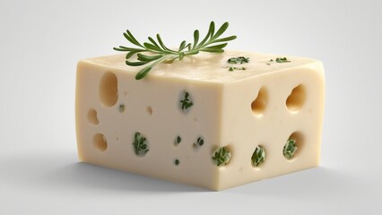 Monterey Jack isolated on transparent background
