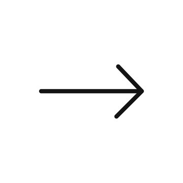 recommend clip art: Next arrow icon Thin line art isolated