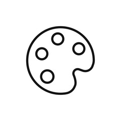 Palette icon Thin line art isolated
