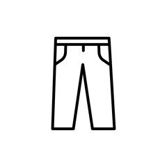 Pants icon Thin line art isolated