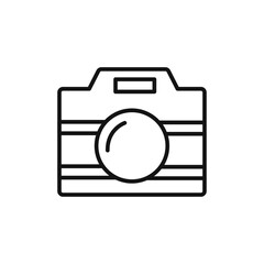 Photo Camera icon Thin line art isolated