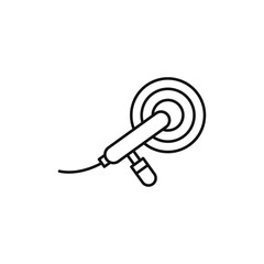 Polisher icon Thin line art isolated