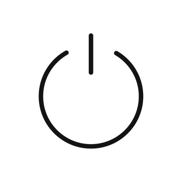 recommend clip art: Power button icon Thin line art isolated