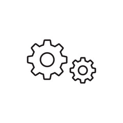 Settings button icon Thin line art isolated