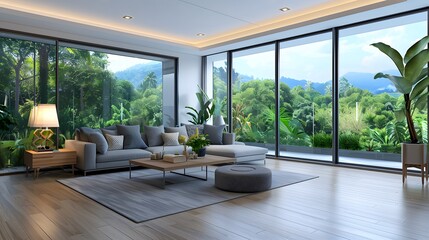 Fototapeta premium Serene modern living