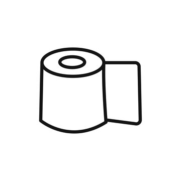 recommend clip art: Toilet Paper icon Thin line art isolated