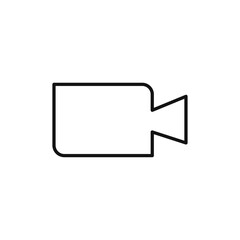 Video call icon Thin line art isolated