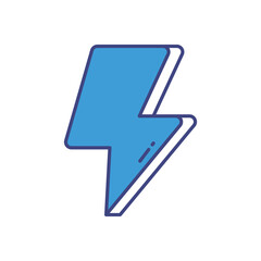 Lightning Bolt vector icon stock illustration