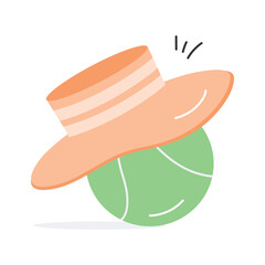 Wide brimmed cricket hat for sun protection during matches