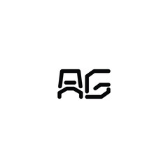 AG monogram logo design letter text name symbol monochrome logotype alphabet character simple logo