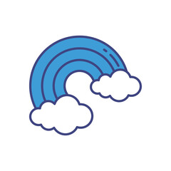 Rainbow vector icon stock illustration