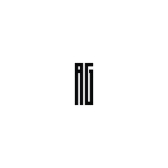 AG monogram logo design letter text name symbol monochrome logotype alphabet character simple logo