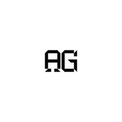 AG monogram logo design letter text name symbol monochrome logotype alphabet character simple logo