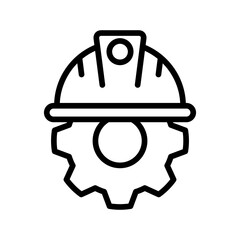 Safety settings icon line vector design in trendy style