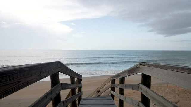 wooden pier on the beach
