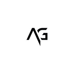 AG monogram logo design letter text name symbol monochrome logotype alphabet character simple logo