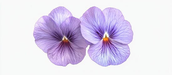 Obraz premium Pansy flower front view full length isolate on transparency background .