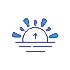 Obraz premium Sunrise vector icon stock illustration