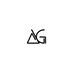 AG monogram logo design letter text name symbol monochrome logotype alphabet character simple logo