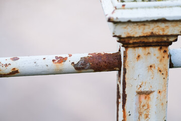 Rust on an old metal fence