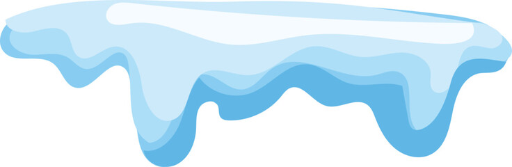 Ice elements on winter. Vector illustration. White background.