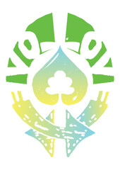 love and tree symbol for sustainability life campaign isolated on white background