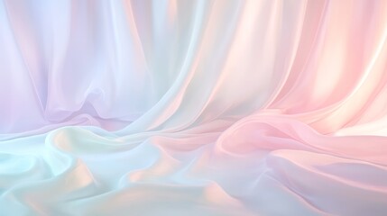 Dreamy Pastel Chiffon Luxury Backdrop Mockup with Ultra-Detailed, Cinematic Light