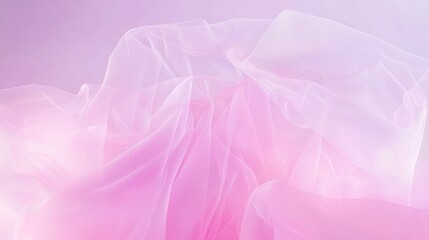 Fototapeta premium Ethereal Pink Tulle Luxury Backdrop Mockup for Skincare Displays with Cinematic Lighting | Romantic and Whimsical Atmosphere