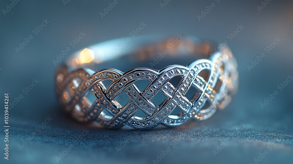 Poster delicate silver toe ring with intricate patterns isolated on a clean minimalistic background drawing