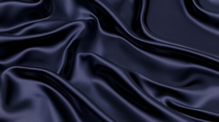 Fototapeta premium Luxurious Navy Silk Backdrop Mockup for Skincare Product Display with Cinematic Lighting