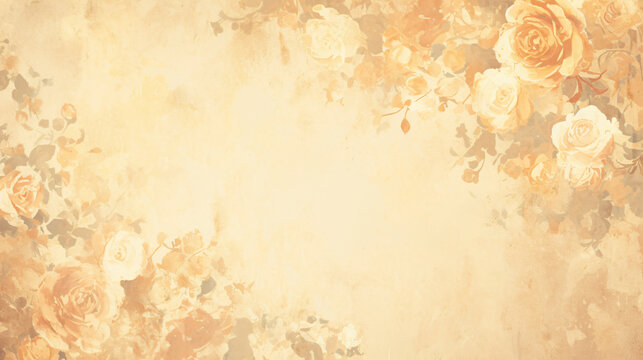 A soft, floral background featuring pale roses and a gentle color palette, ideal for invitations or romantic designs for graphic resources.